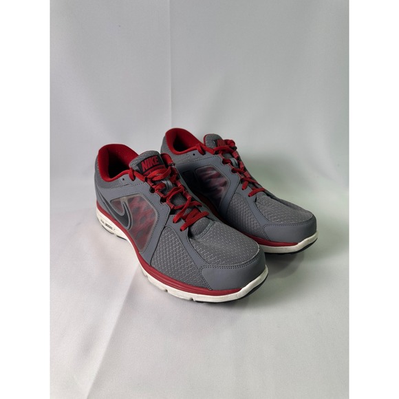 Nike Dual Fusion Run Men's Running Shoes Gray Red Athletic Sneakers Size 13 - Picture 1 of 10